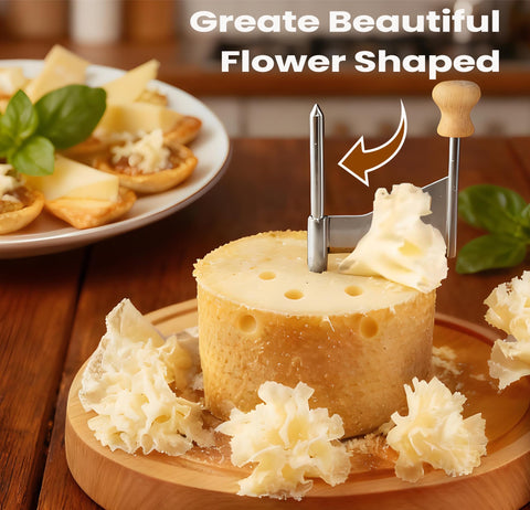 RWIXR Curler: roetas de queso listas para servir en tablas.