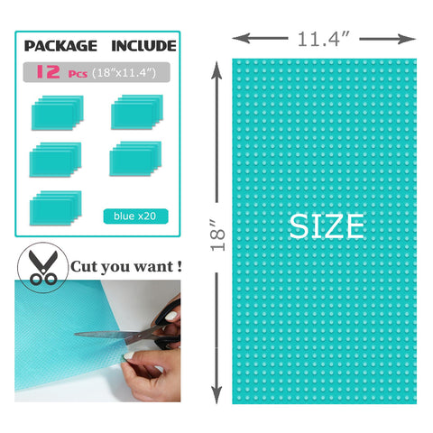 Rwotlls funda-estante-vidrio-azul: superficie estable y fácil de limpiar.