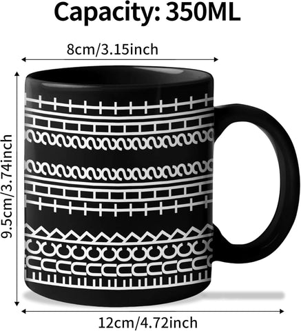  RWSEFK taza negra que inspira enfoque con mensaje oculto