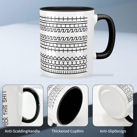  RWSEFK regalo para colegas: taza con mensaje oculto en negro