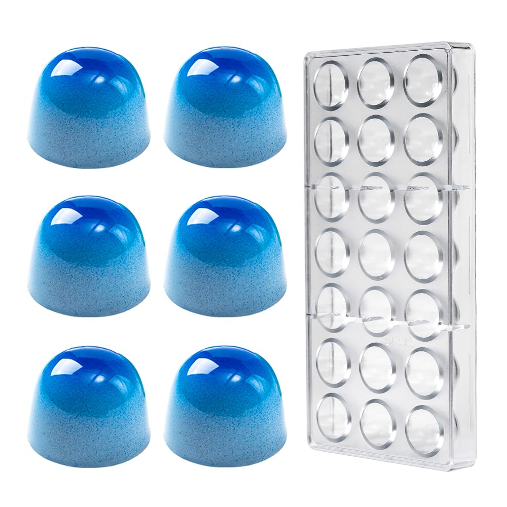 Rxbamalor molde bala 21 cavidades para chocolates uniformes y desmoldaje sencillo.