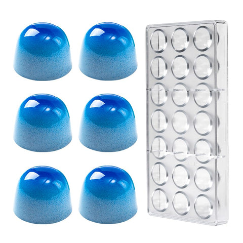 Rxbamalor molde bala 21 cavidades para chocolates uniformes y desmoldaje sencillo.