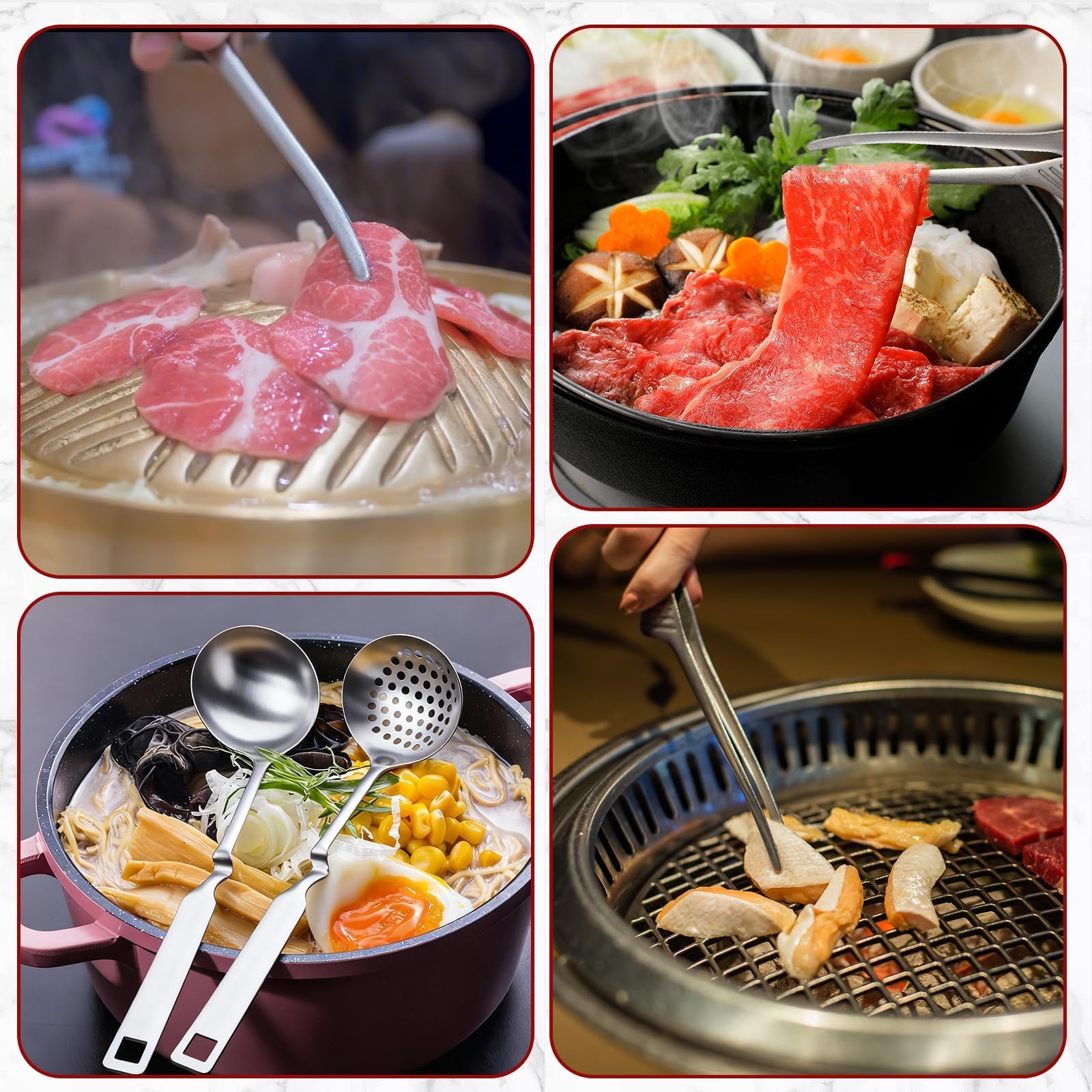 RXLWYUNLAE juego versátil para cocina y barbacoa, ideal para hot pot.