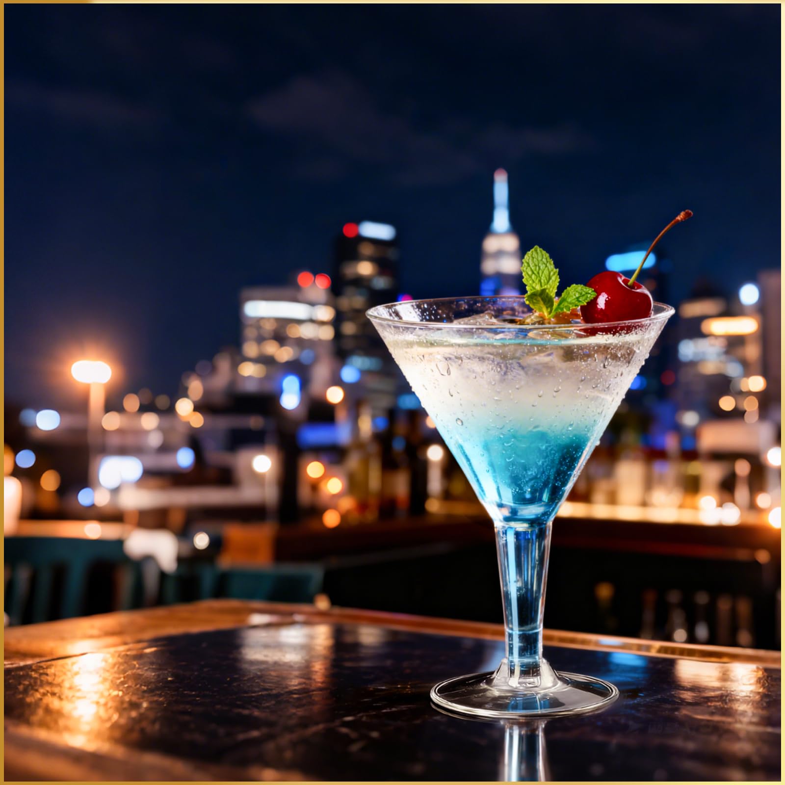 Almacenaje compacto de vasos martini RYTOXILO para eventos.