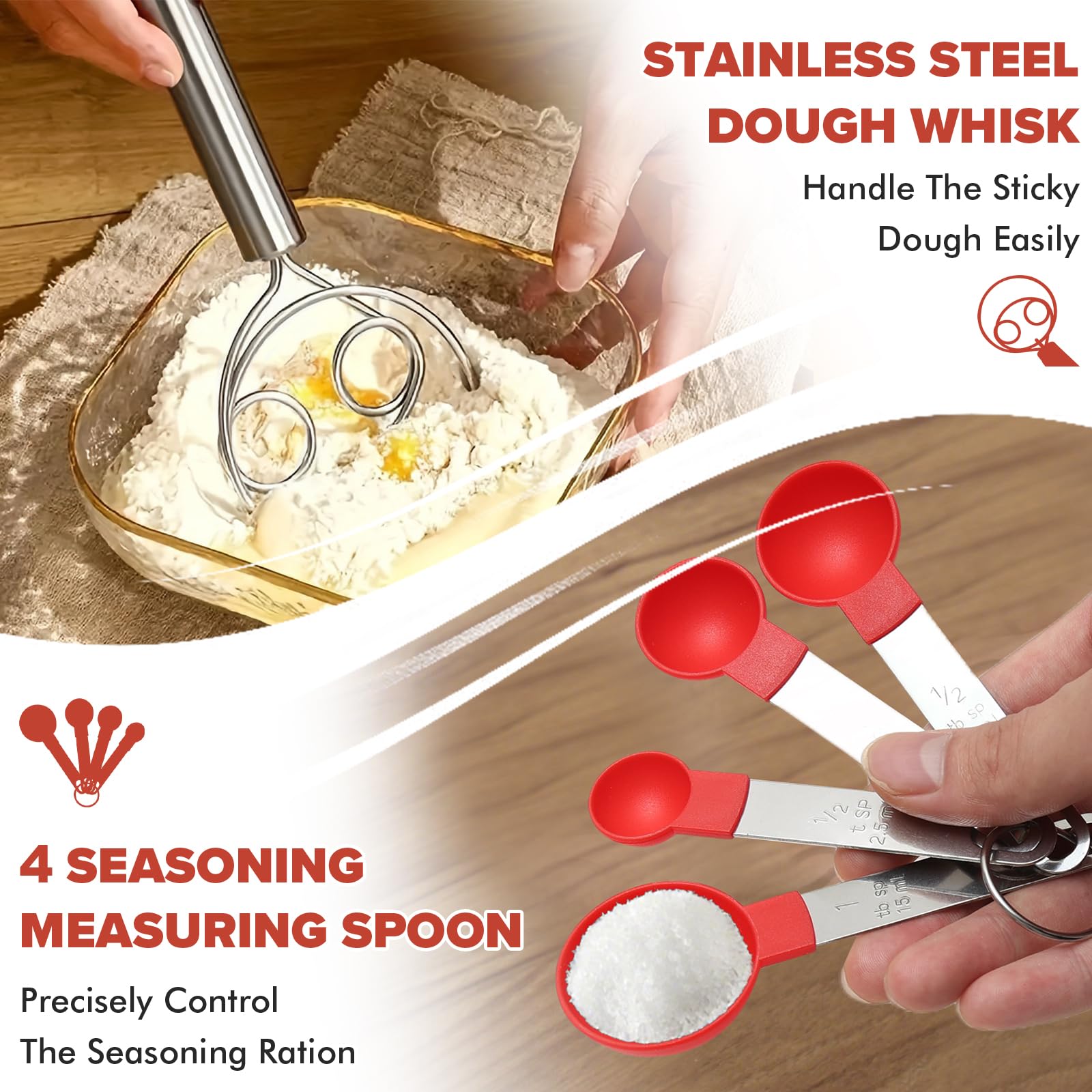 RYTOXILO cucharas medidoras para condimentos mantienen el control de sabor.