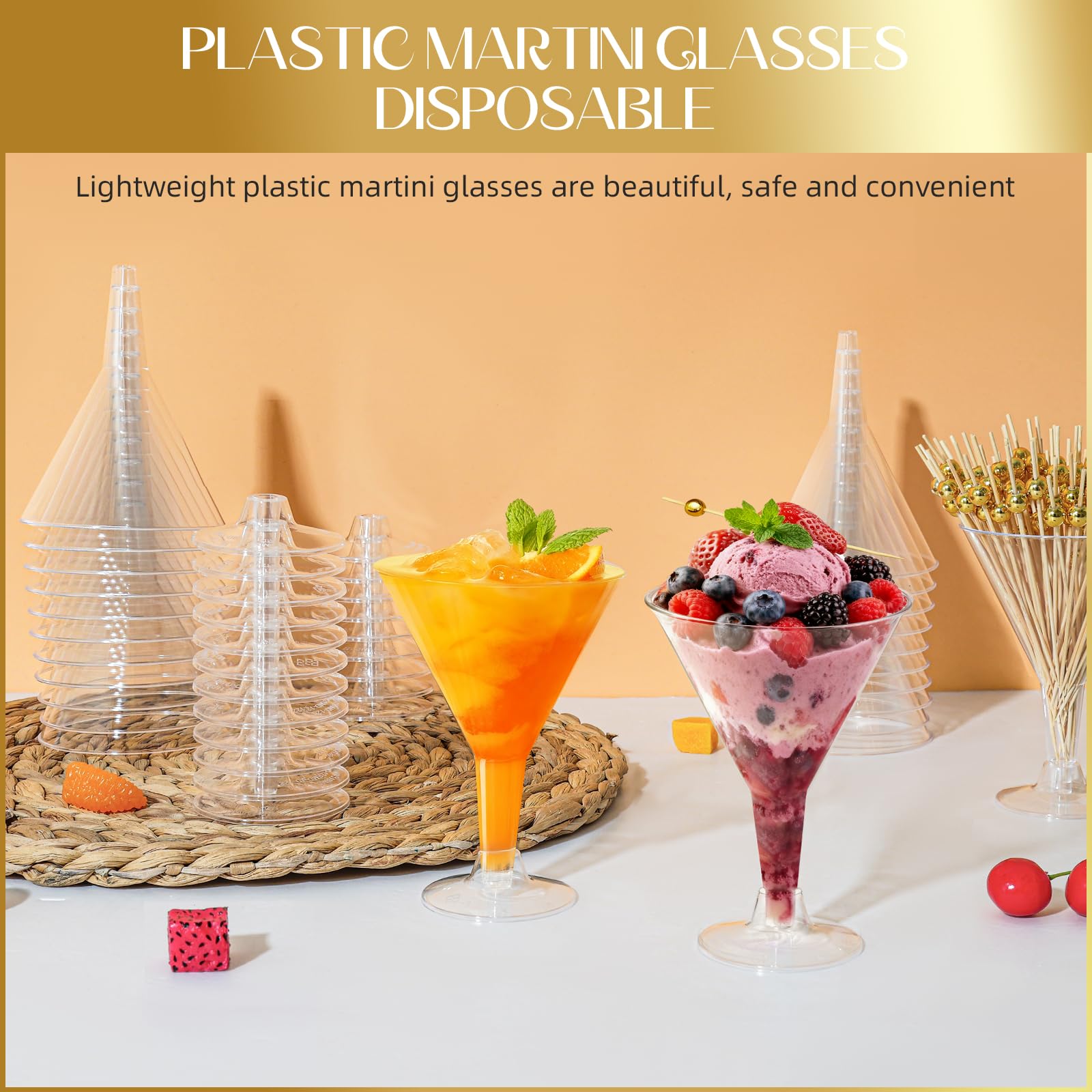 Ensamble rápido de vaso martini RYTOXILO para servir con facilidad.