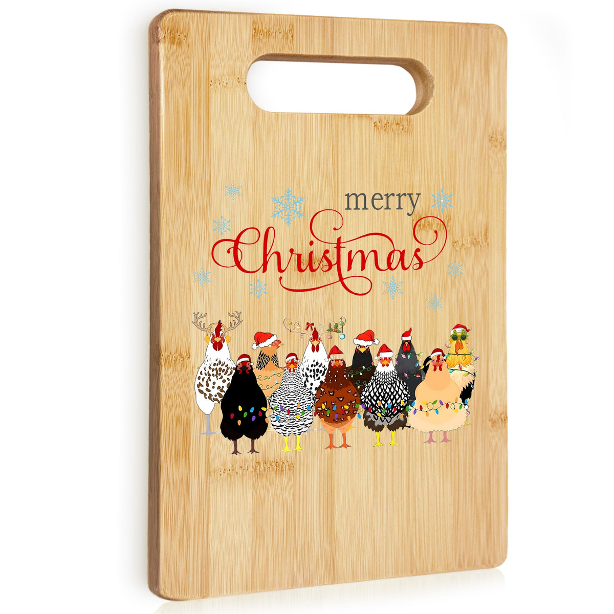 RYYCDOI tabla de corte navidad pollo, ideal para cortar y presentar platos festivos.