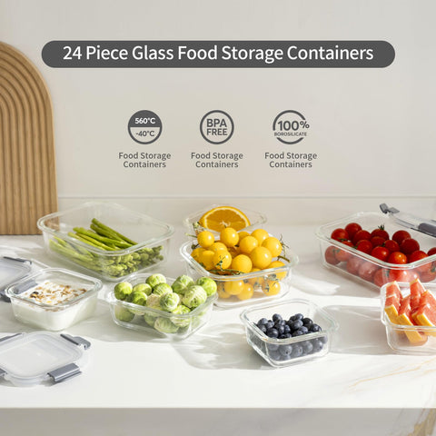 S SALIENT recipientes rectangulares grandes con tapas, aptos para comidas y sobras.