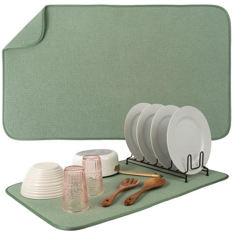S&T INC. Almohadilla secado para platos XL; absorbe agua rápidamente para encimeras secas.