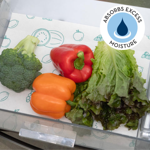Forro absorbente S&T INC para frutas y verduras, ayuda a controlar la humedad