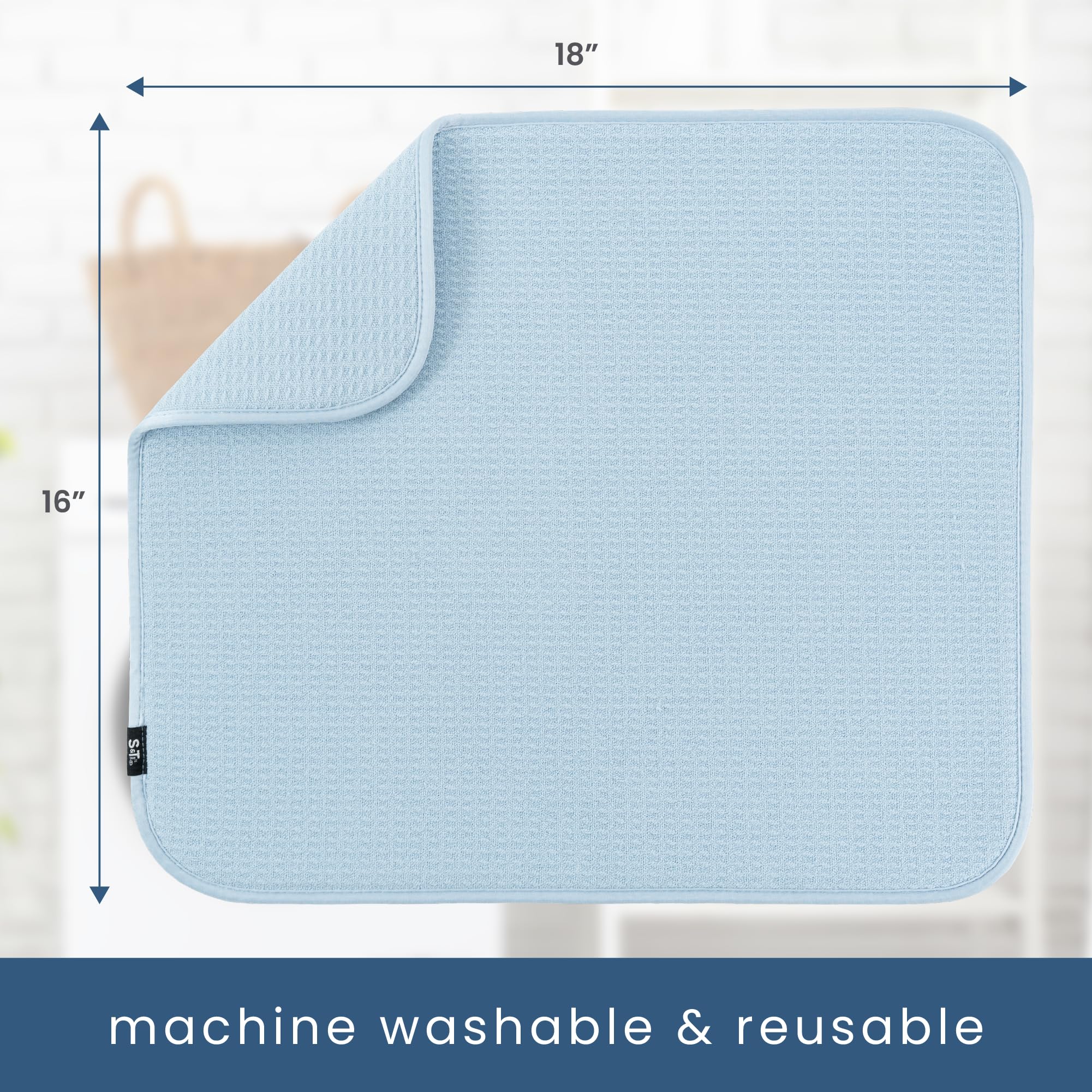 S&T INC. mat-lavable-maquina: reutilizable y fácil de limpiar.