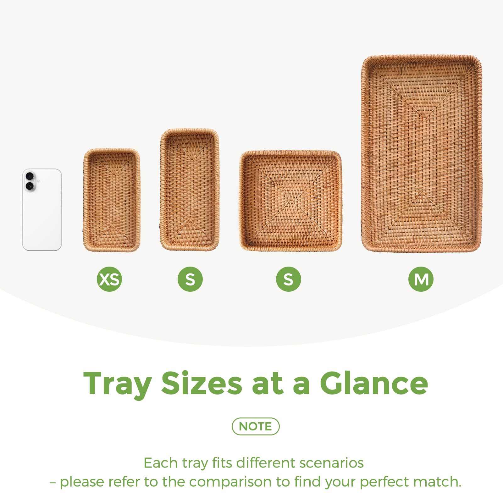 Bandeja regalo S310 en rattan natural, regalo práctico con estilo