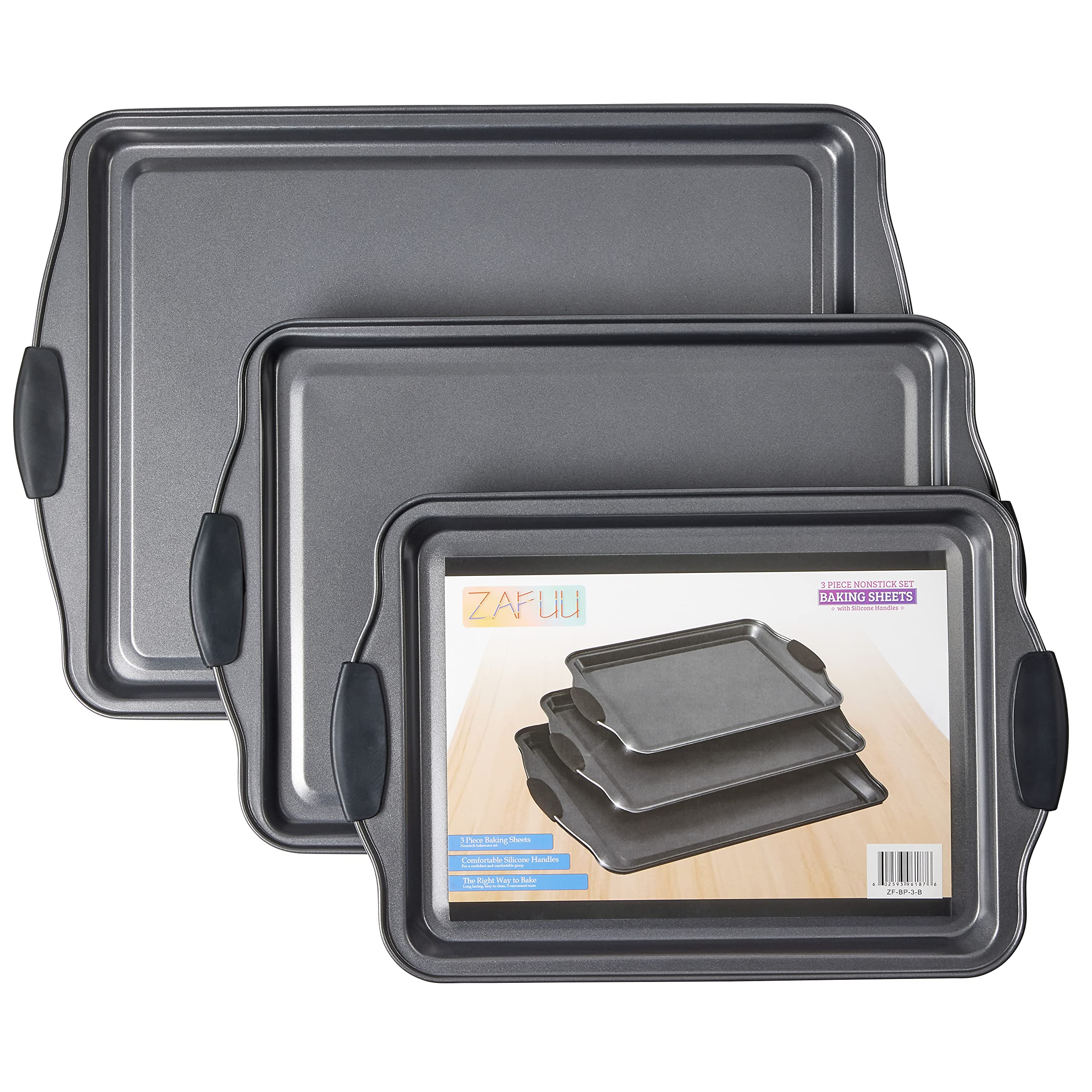 Bandeja SAFUU mediana antiadherente para bizcochos y panes uniformes.