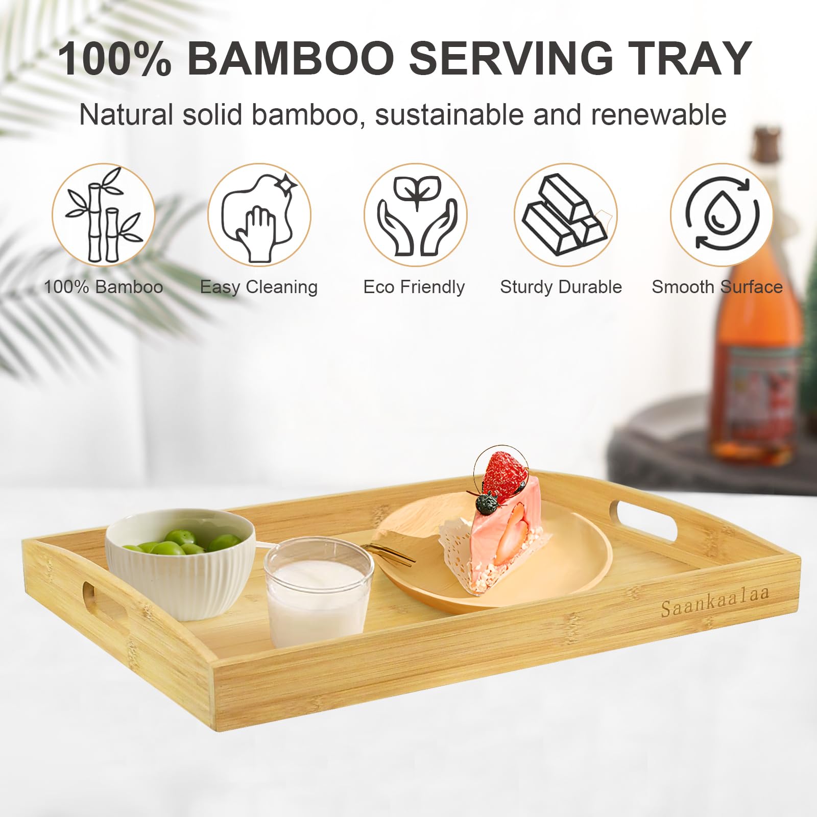 Bandeja Saankaalaa para servir comida, ligera y duradera.