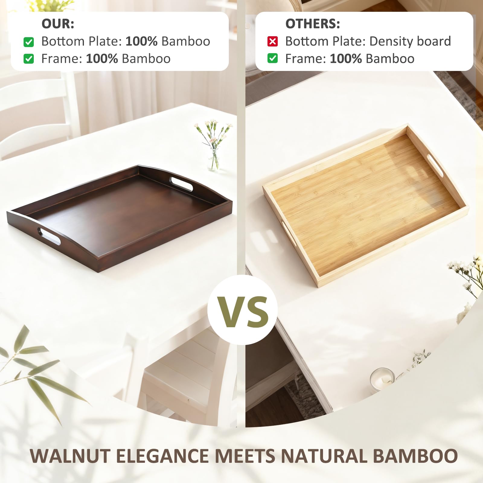 Bandeja de servicio Saankaalaa para ottomán o decoración, diseño ligero y resistente.
