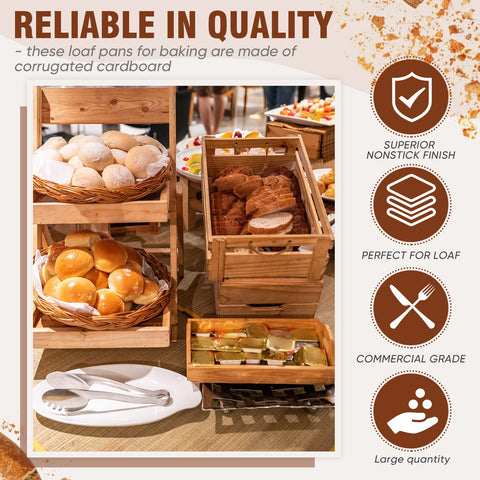 Sabary molde desechable de pan de papel para repostería, porciones fáciles.