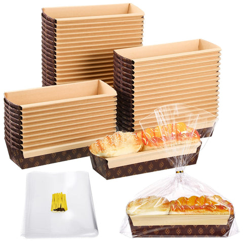 Sabary moldes de papel para pan de 9x3x2 pulgadas, ideales para hornear en casa.