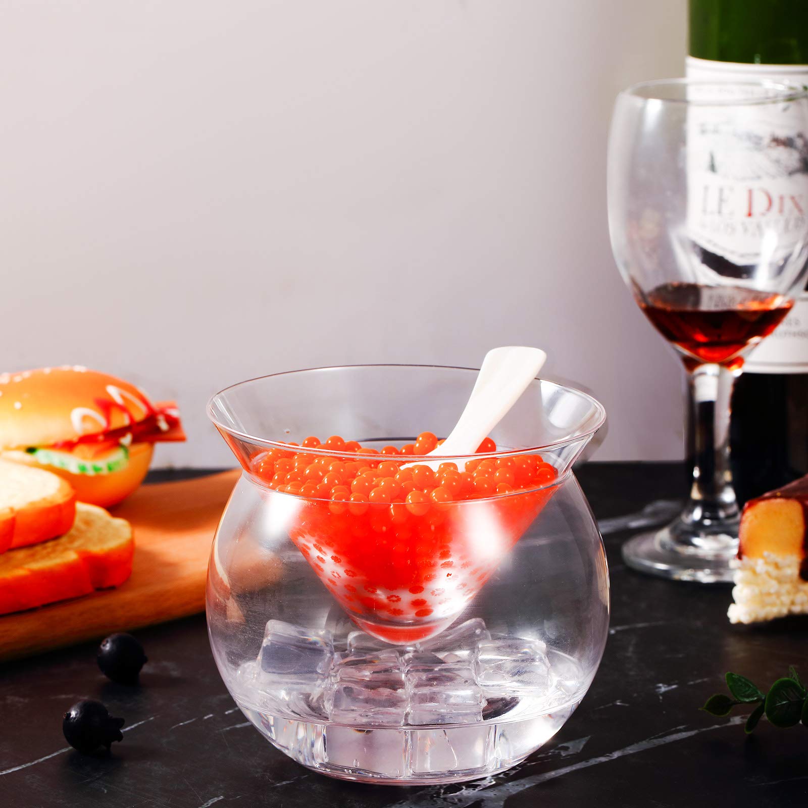 Utensilios no reactivos para una experiencia caviar pura