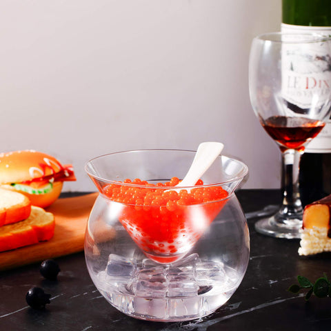 Utensilios no reactivos para una experiencia caviar pura