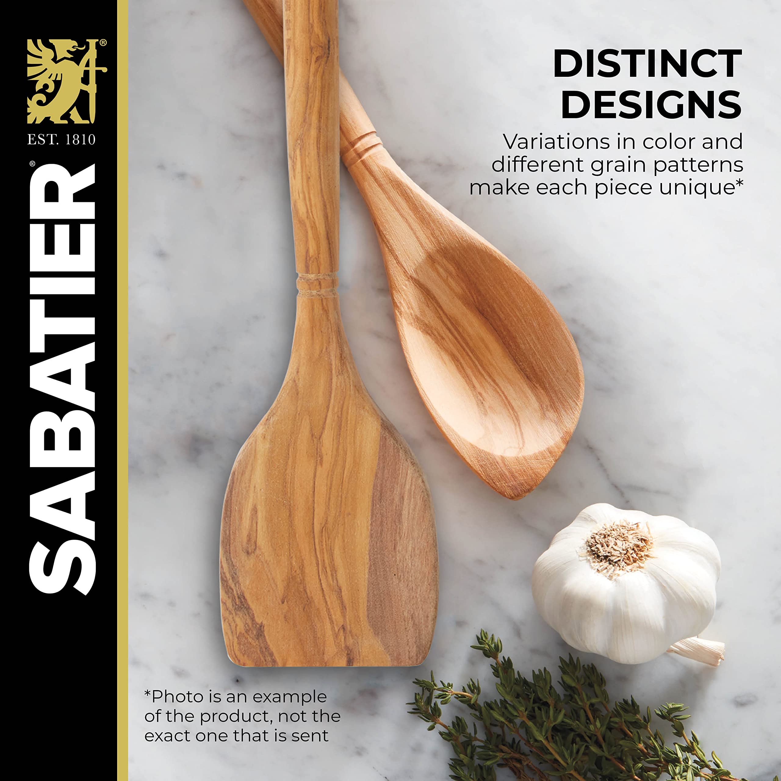 Sabatier detalle del mango ergonómico de madera con buen agarre