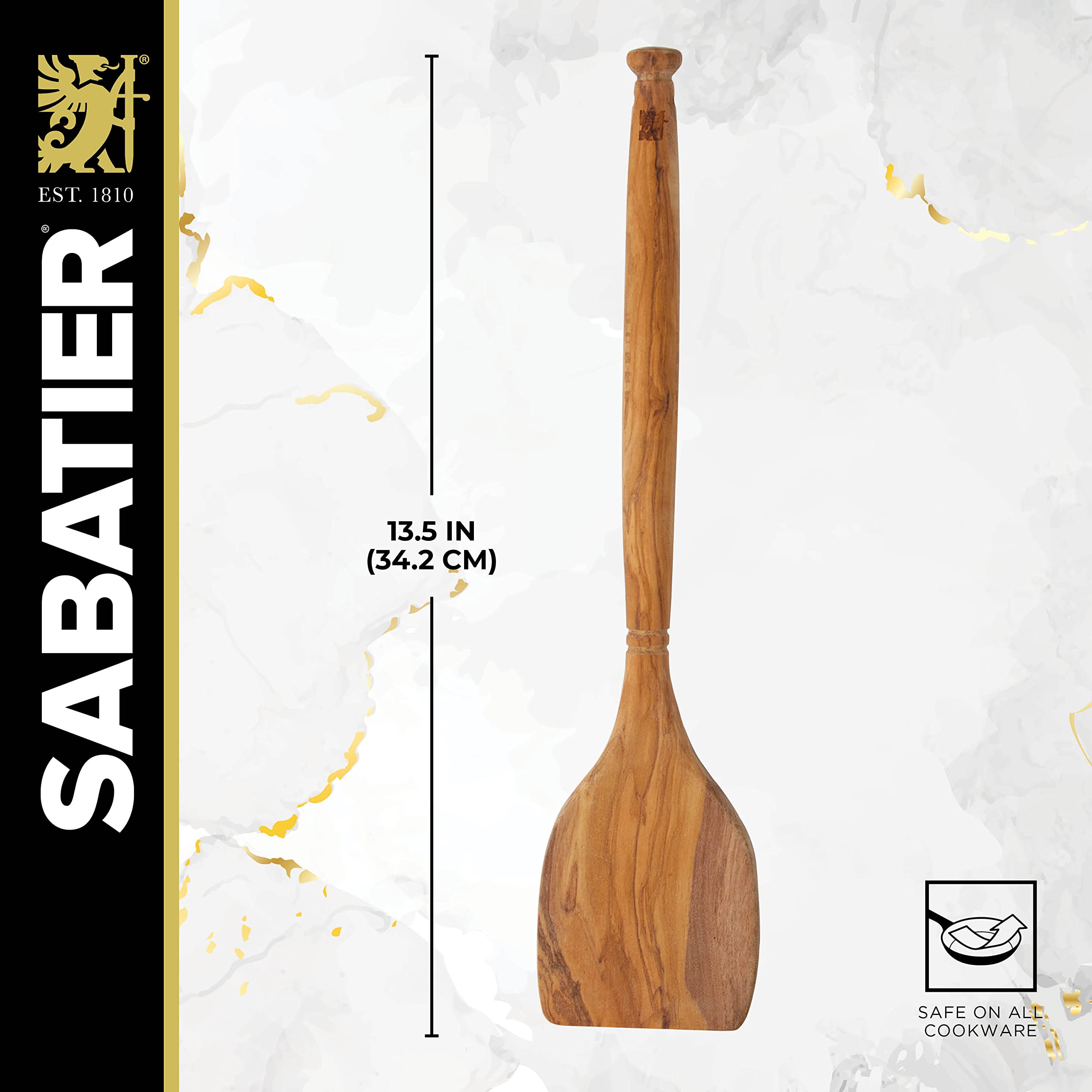 Sabatier textura y vetas únicas de madera de olivo, apariencia duradera