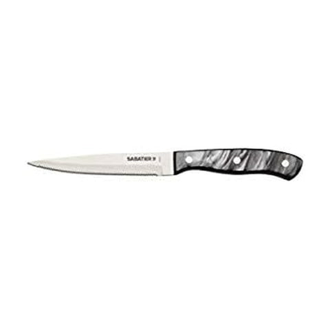 Sabatier cuchillo frente del producto con empaquetado elegante y aspecto profesional
