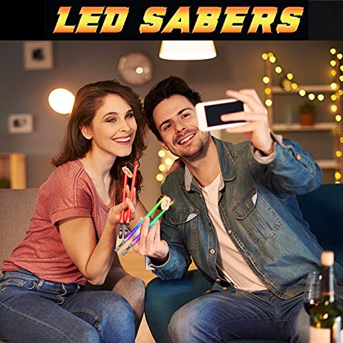 Palillos Saber Chops con diseño de sable luminoso para cenas temáticas.
