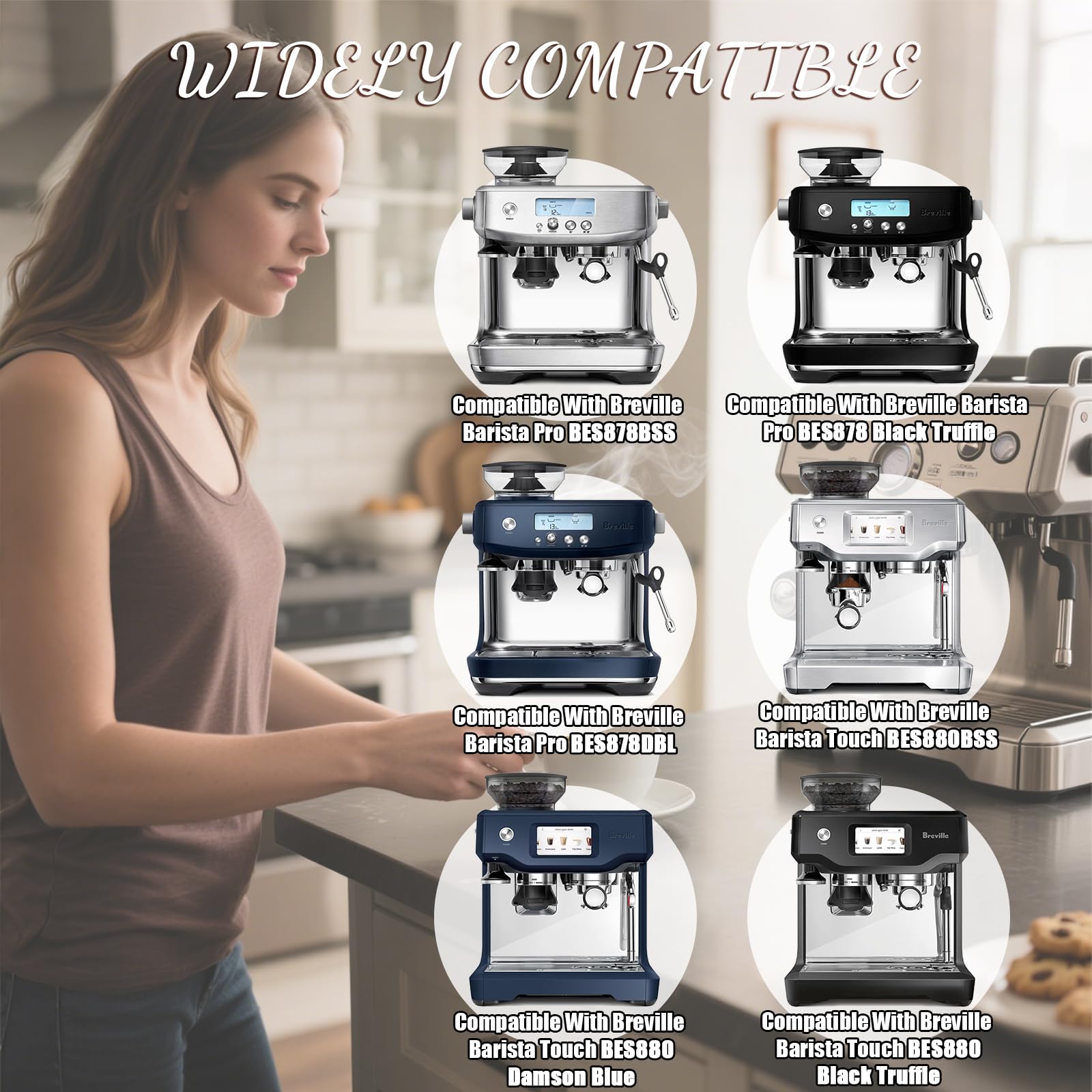 Filtro de agua Sabethe para Breville Barista Pro, reduce impurezas y evita sabor metálico