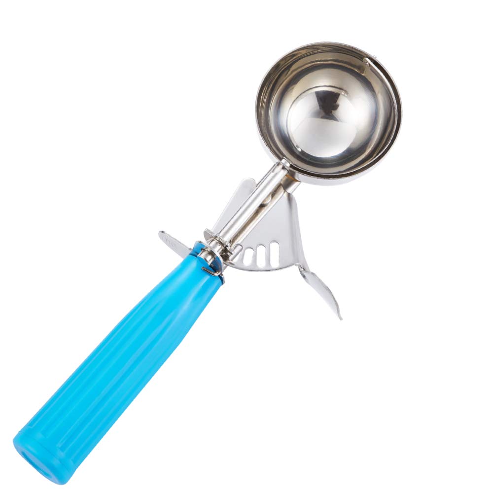 Saebye cucharón porciones #16 con mango azul para control preciso