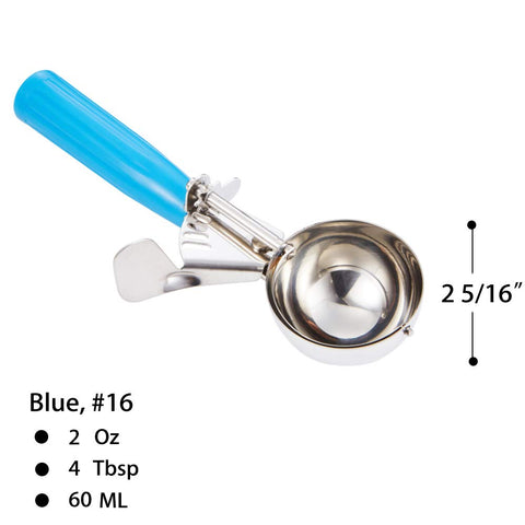 Saebye disher acero 18/8, 2 oz, mango azul