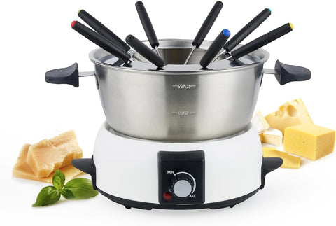 Saenchue fondue eléctrico con capacidad de seis tazas para reuniones.