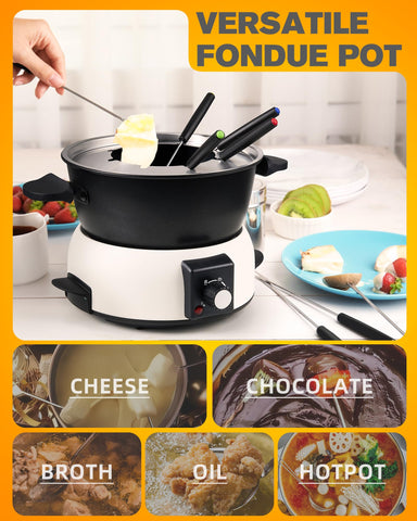 Mangos resistentes al calor Saenchue para manejo seguro durante fondue.