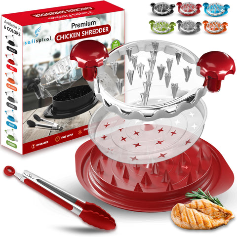 Safispiral deshilachadora pollo twist grande en acción para platos rápidos en casa