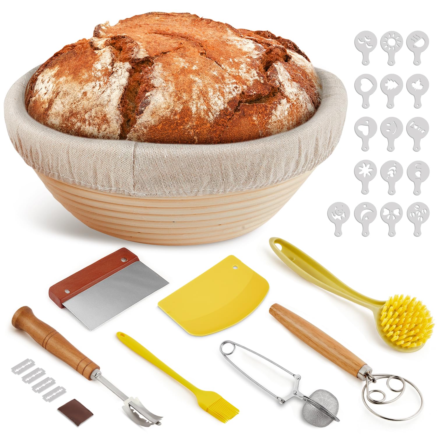 Safotad plantillas de repostería para decorar y personalizar pan