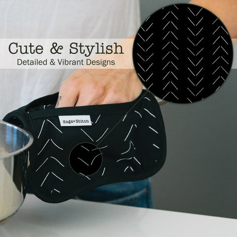 Sage+Stitch manoplas con lazo colgante para almacenamiento práctico
