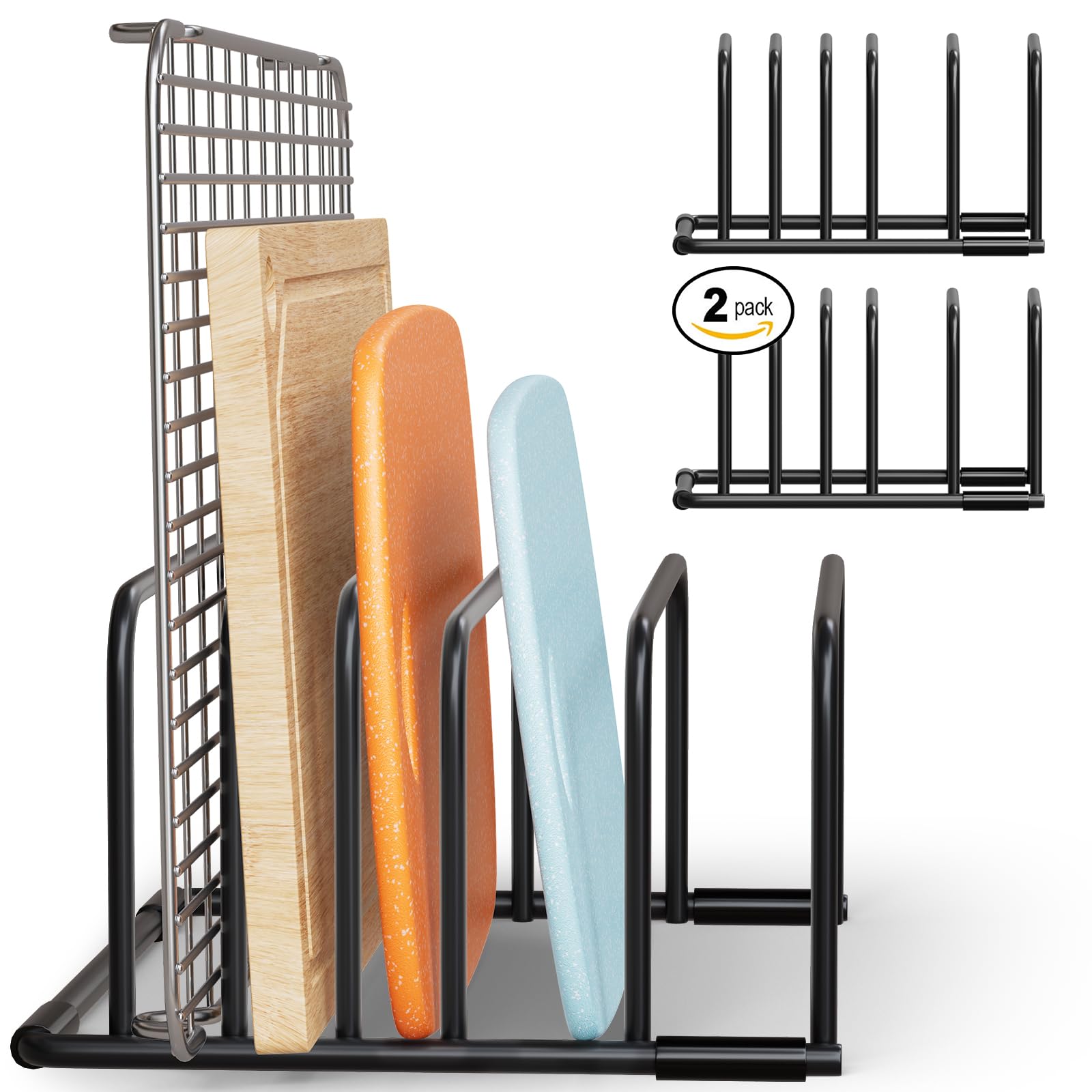 Organizador SAGLAU para 5 ranuras mantiene tablas de cortar ordenadas y accesibles