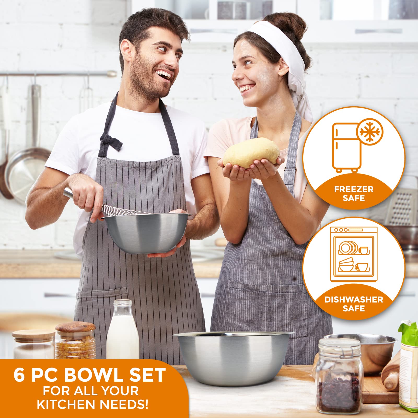 Cuenco Sagler de 3.5 qt para mezclar masas y conservar ingredientes frescos