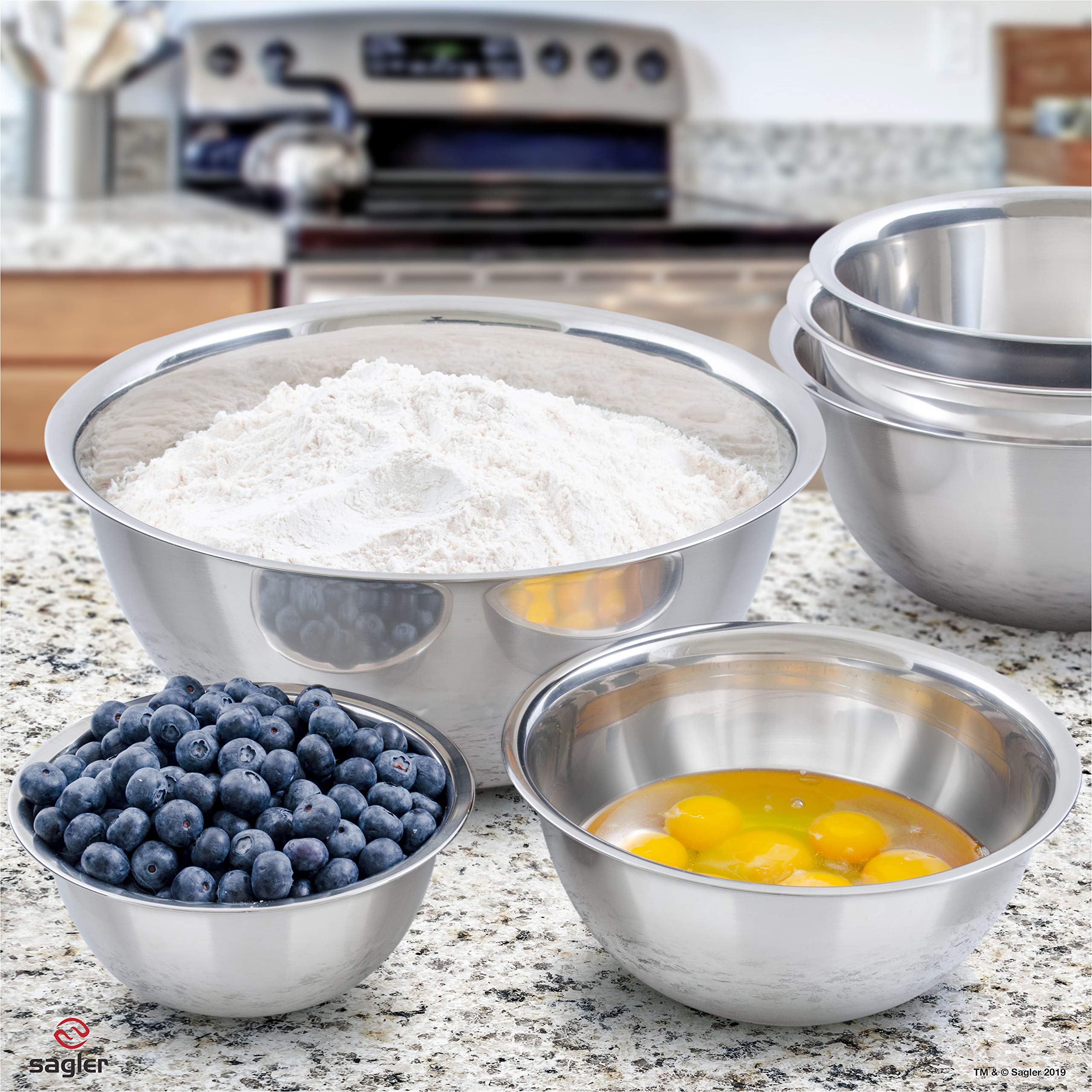 Cuenco Sagler de 5 qt, ideal para preparar y servir grandes porciones