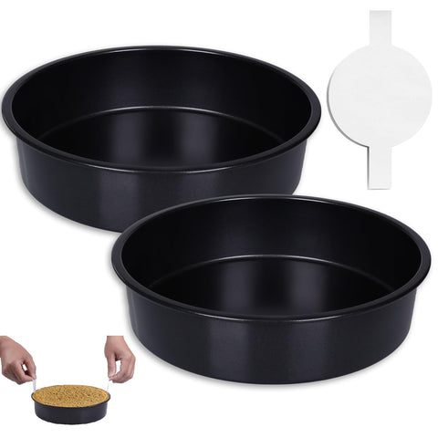 Bandeja SAGOOITS de 8 pulgadas negra para hornear, desmolde uniforme