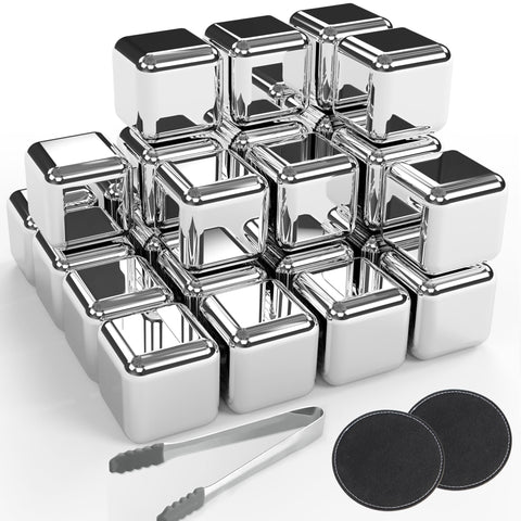 SAICOOS cubos de hielo de acero inoxidable para enfriar sin diluir.