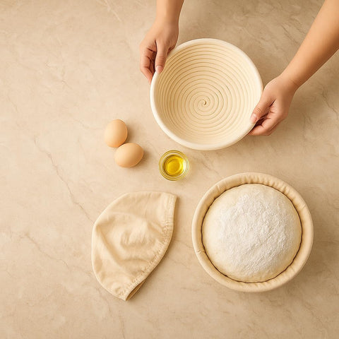 Saint Germain Bakery Banneton 9 pulgadas, hecho a mano en Vietnam, artesanía familiar