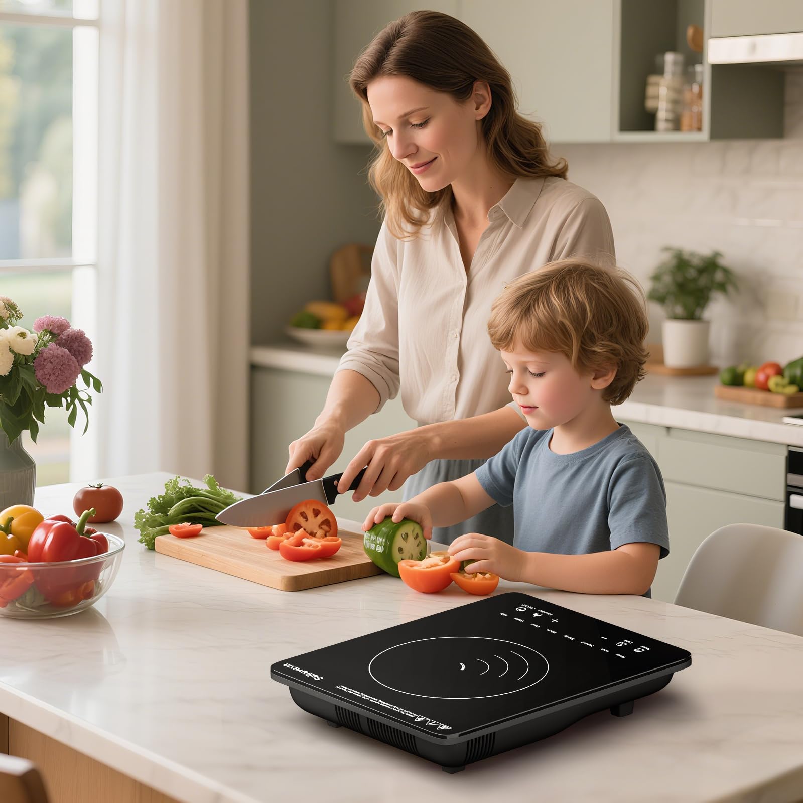 Diseño compacto de Saitravexia ideal para cocinas pequeñas.