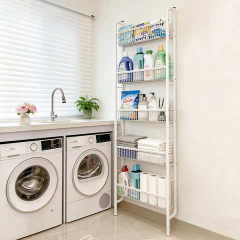 Saiveina estantería delgada multifuncional para cocina y baño.