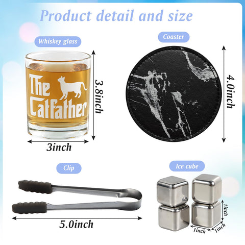 SAIWEILAI papá-gato cubos de hielo acero inoxidable para enfriar bebidas con estilo.