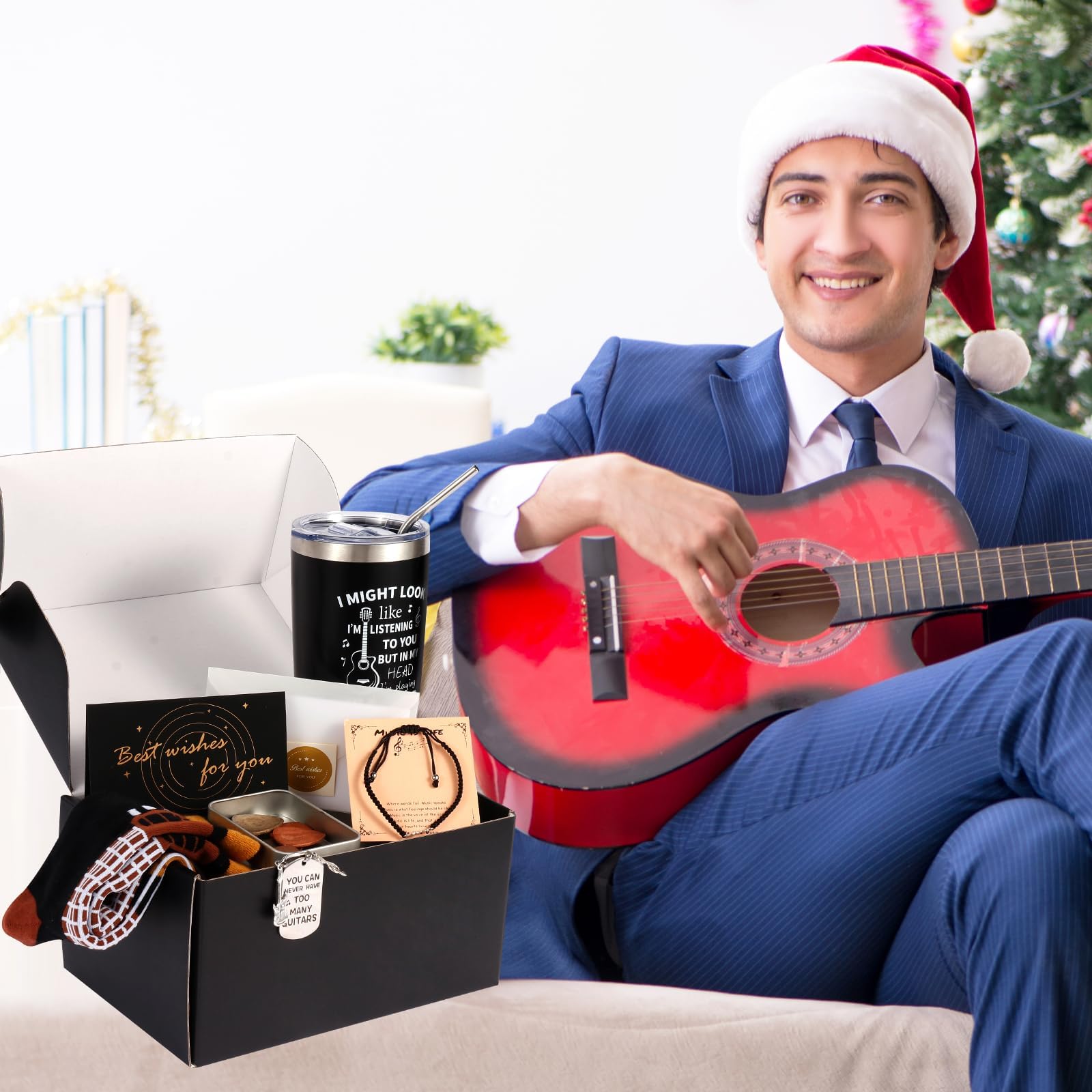 Kit regalo completo Saiweilai Online para guitarra, ideal como detalle musical
