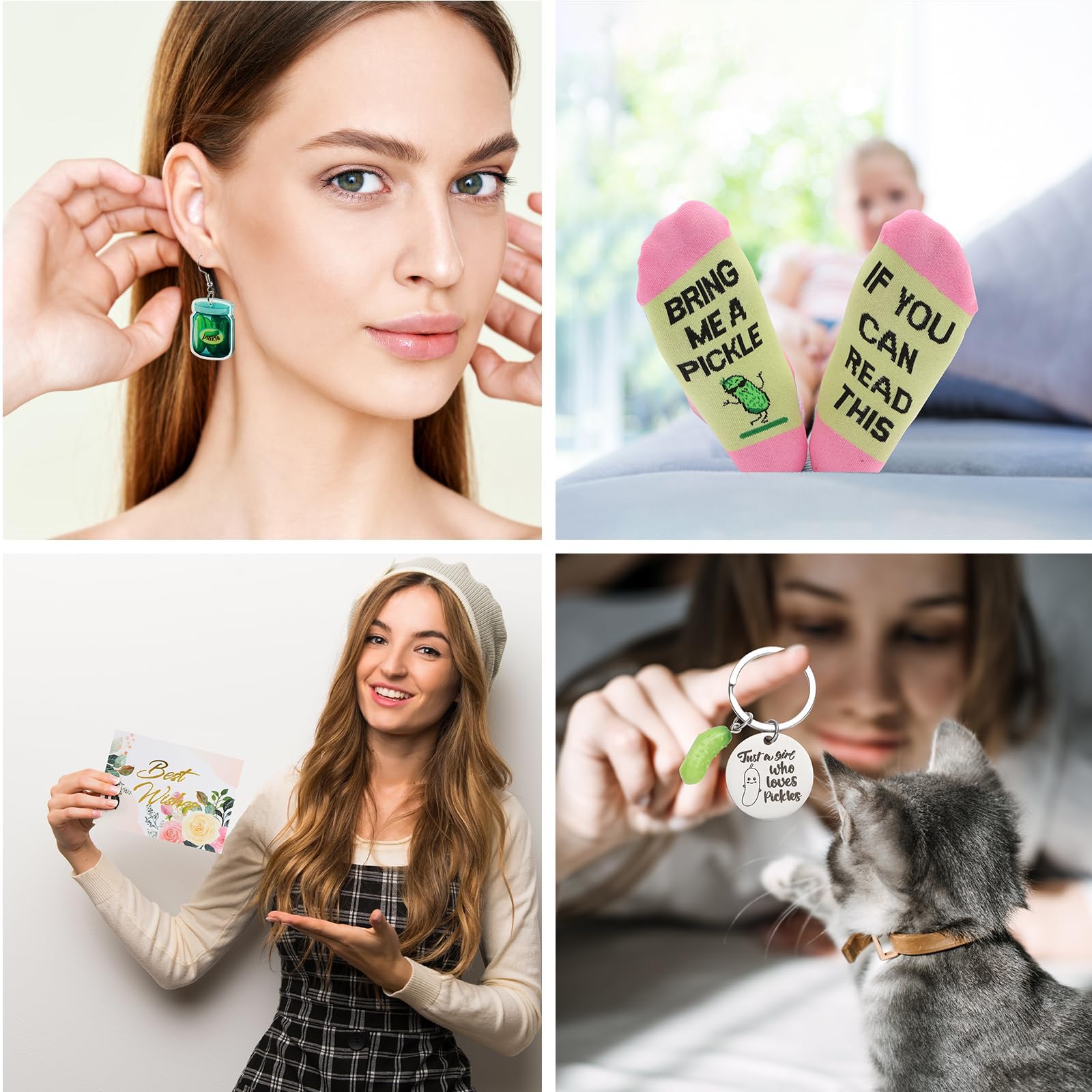 Pendientes de pepino SAIWEILAI ONLINE, ligeros y vistosos, pueden complementar cualquier outfit.