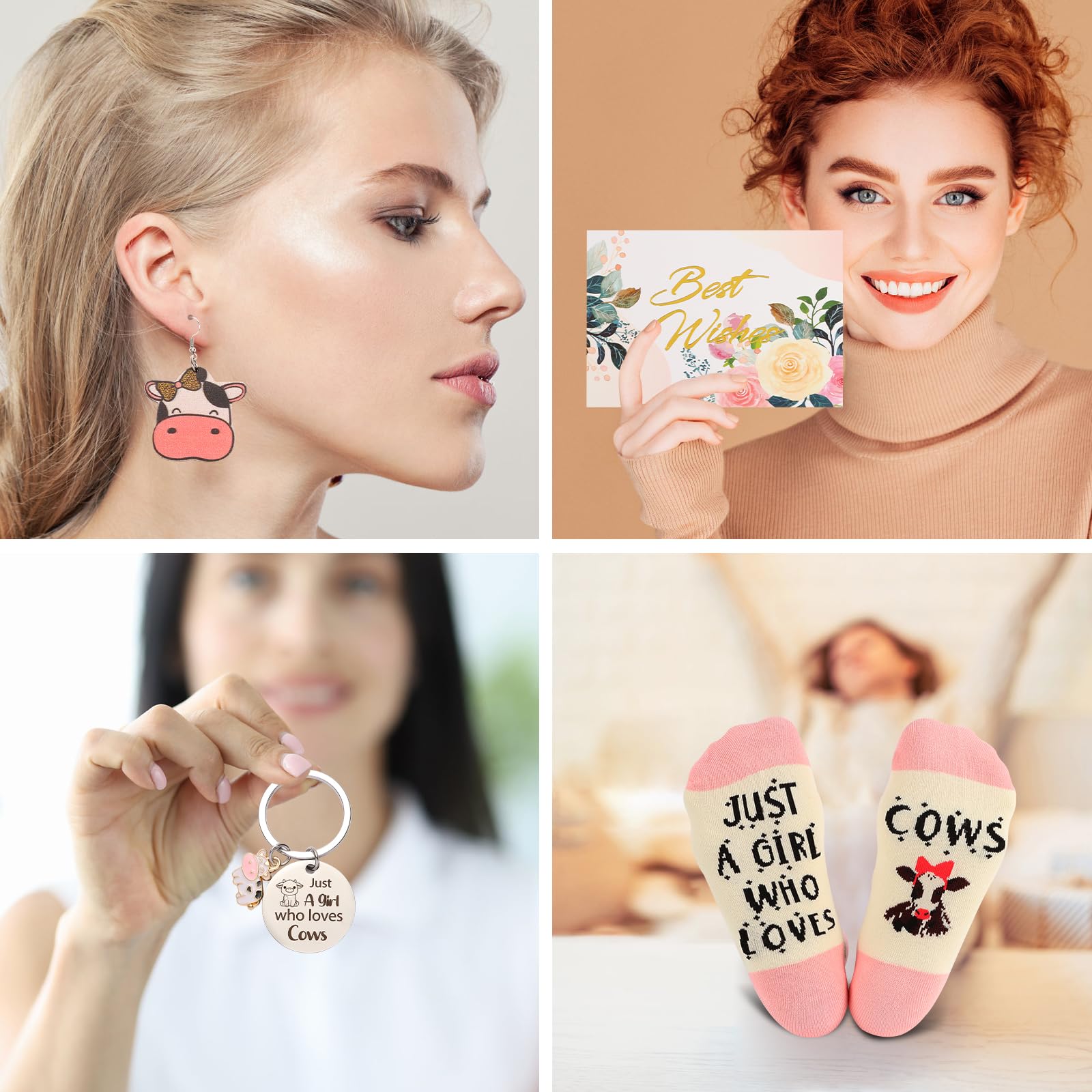 SAIWEILAI ONLINE pendientes vaca lindos, aptos para uso diario y regalo alegre.