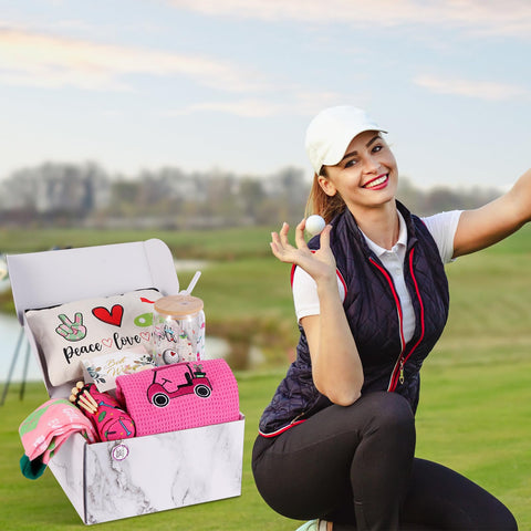 Conjunto de 3 bolas de golf y porta-tees Saiweilai Online, práctico para rondas.