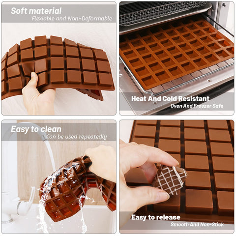Cavidades de 1.18 x 1.18 pulgadas para porciones consistentes.