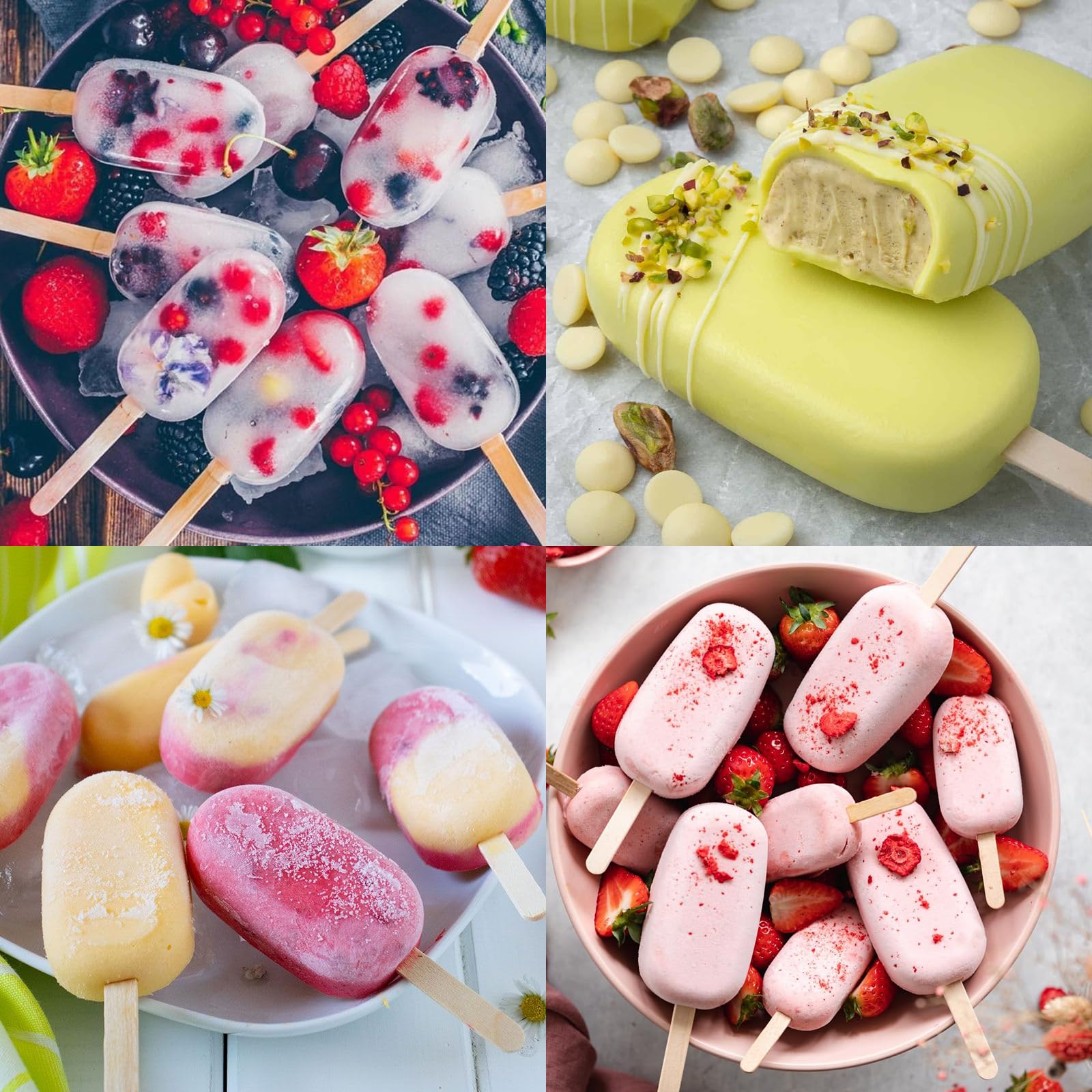 Ideas de recetas Sakolla para paletas y postres.